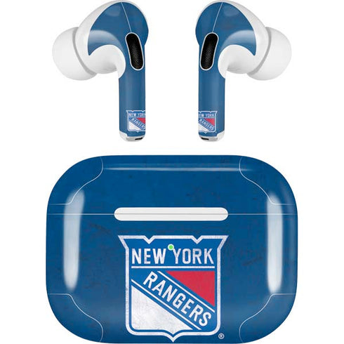 NHL New York Rangers Distressed Apple AirPods Pro Skin