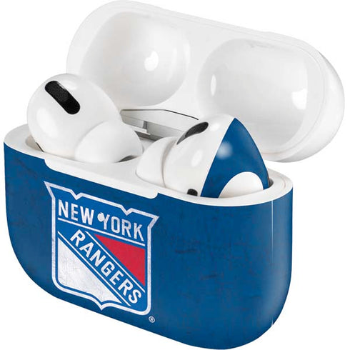 NHL New York Rangers Distressed Apple AirPods Pro Skin
