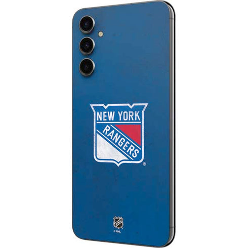 NHL New York Rangers Distressed Galaxy A14 5G Skin