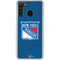 NHL New York Rangers Distressed Galaxy A21 Clear Case