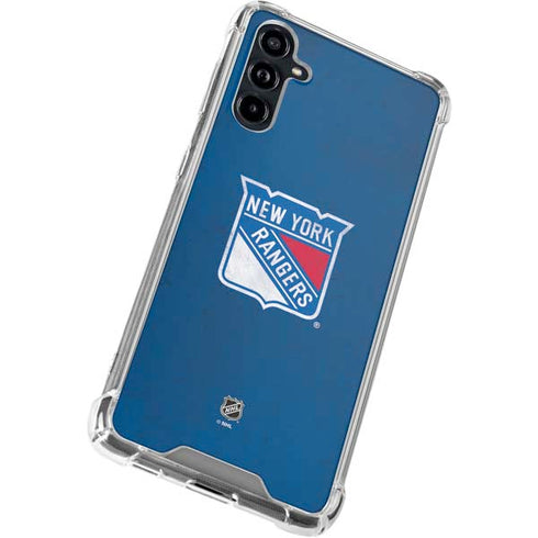 NHL New York Rangers Distressed Galaxy A54 5G Clear Case