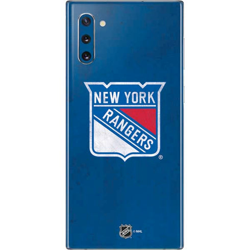 NHL New York Rangers Distressed Galaxy Note 10 Skin