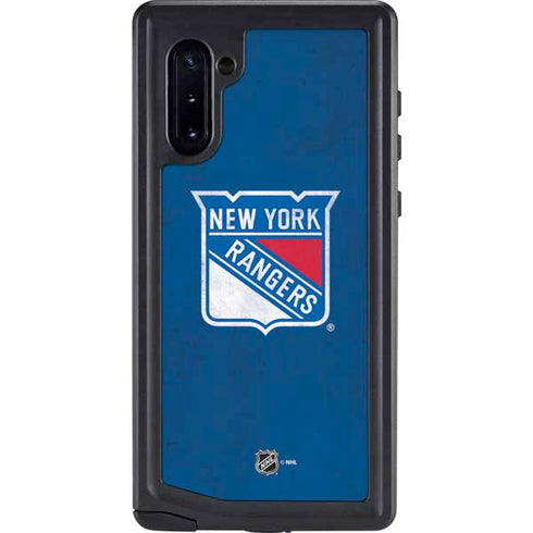 NHL New York Rangers Distressed Galaxy Note 10 Waterproof Case
