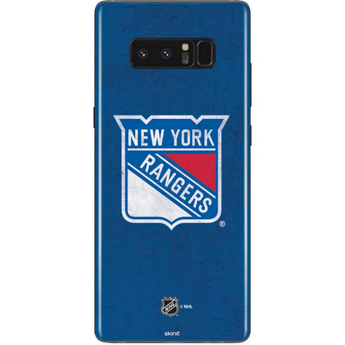 NHL New York Rangers Distressed Galaxy Note 8 Skin