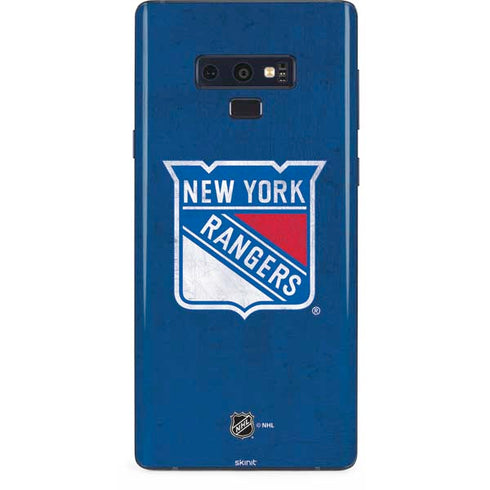 NHL New York Rangers Distressed Galaxy Note 9 Skin