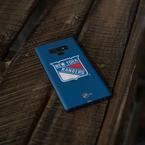 NHL New York Rangers Distressed Galaxy Note 9 Skin