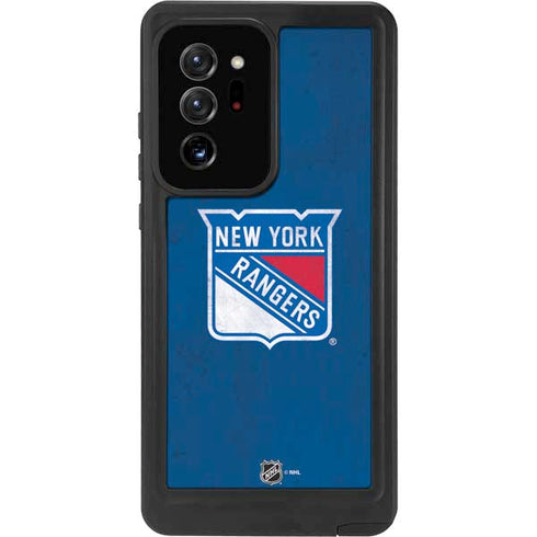 NHL New York Rangers Distressed Galaxy Note20 Ultra 5G Waterproof Case