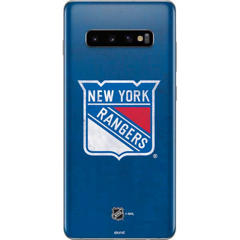 NHL New York Rangers Distressed Galaxy S10 Plus Skin
