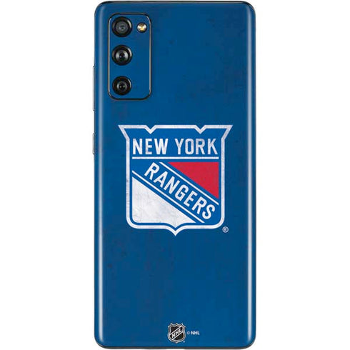 NHL New York Rangers Distressed Galaxy S20 Fan Edition Skin