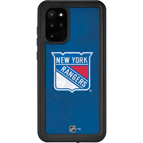 NHL New York Rangers Distressed Galaxy S20 Plus Waterproof Case
