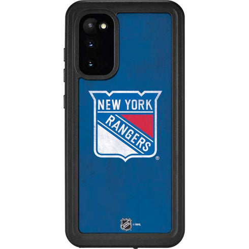 NHL New York Rangers Distressed Galaxy S20 Waterproof Case