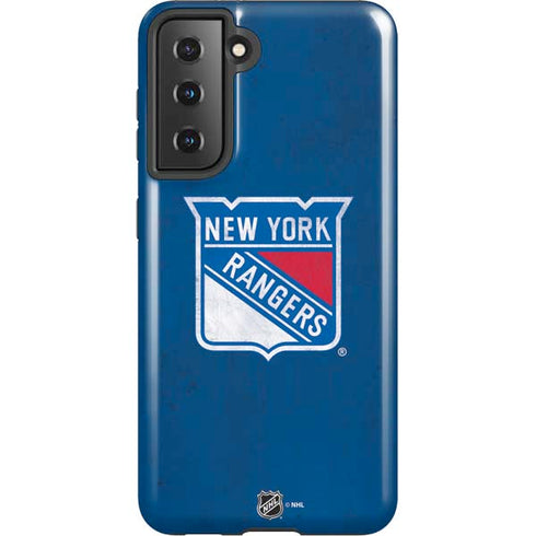 NHL New York Rangers Distressed Galaxy S21 5G Pro Case