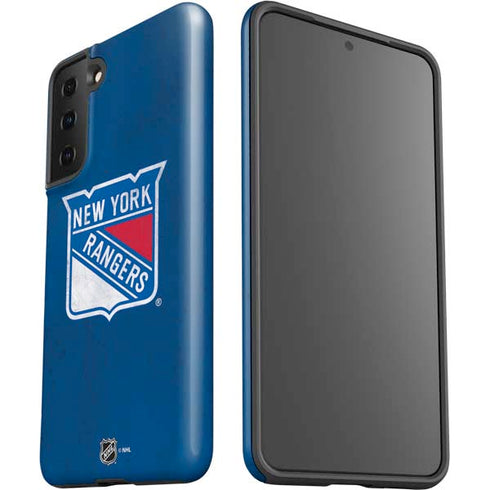 NHL New York Rangers Distressed Galaxy S21 FE Pro Case