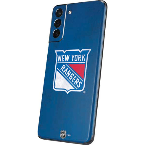 NHL New York Rangers Distressed Galaxy S21 Plus 5G Skin