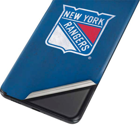 NHL New York Rangers Distressed Galaxy S21 Plus 5G Skin