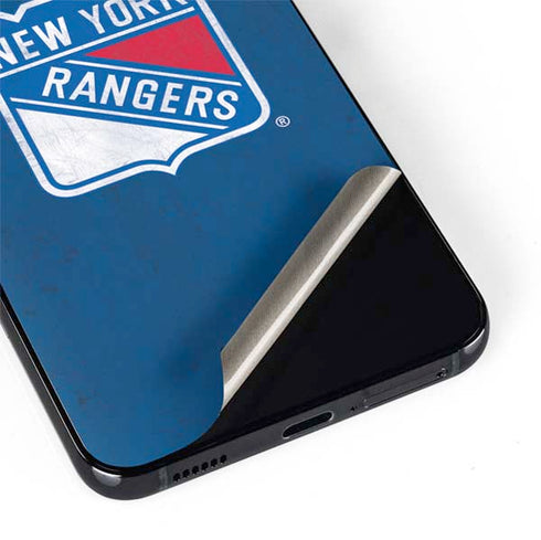 NHL New York Rangers Distressed Galaxy S22 Plus Skin