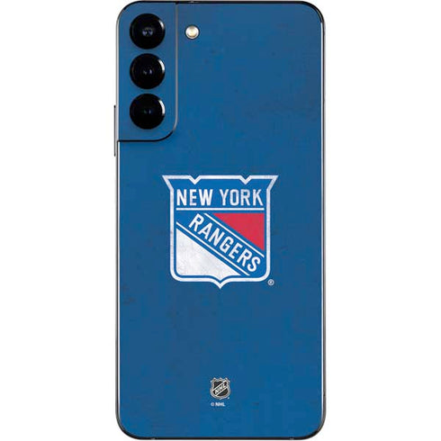 NHL New York Rangers Distressed Galaxy S22 Plus Skin
