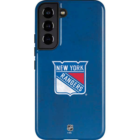 NHL New York Rangers Distressed Galaxy S22 Pro Case