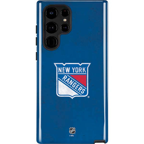 NHL New York Rangers Distressed Galaxy S22 Ultra Pro Case