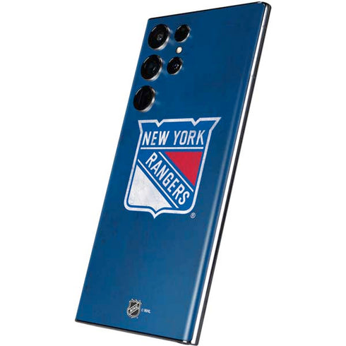 NHL New York Rangers Distressed Galaxy S22 Ultra Skin