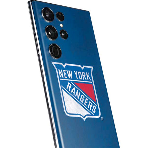 NHL New York Rangers Distressed Galaxy S22 Ultra Skin