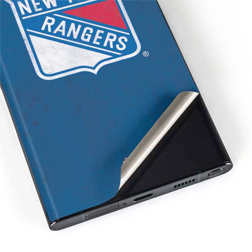 NHL New York Rangers Distressed Galaxy S22 Ultra Skin