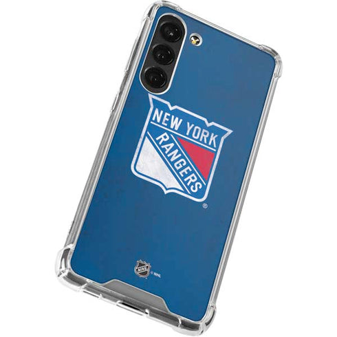 NHL New York Rangers Distressed Galaxy S23 Plus Clear Case