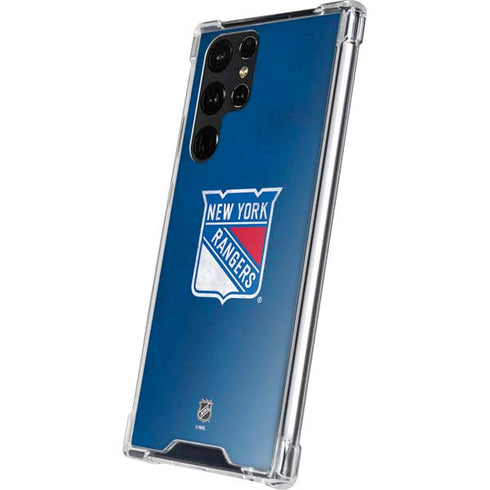 NHL New York Rangers Distressed Galaxy S24 Ultra Clear Case