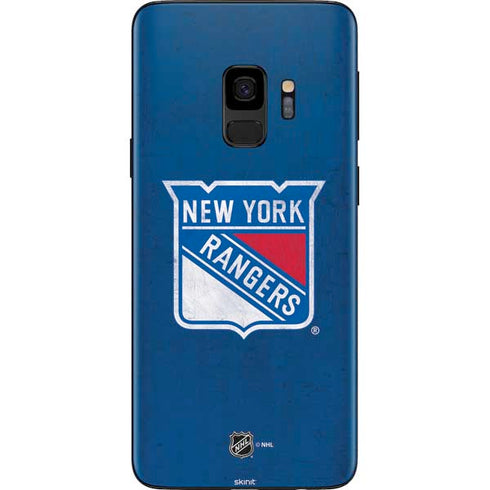 NHL New York Rangers Distressed Galaxy S9 Skin