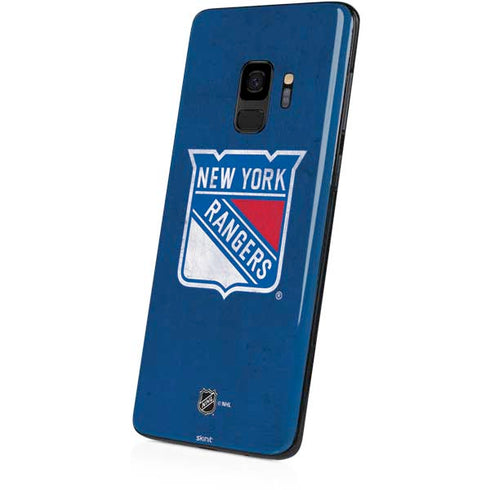 NHL New York Rangers Distressed Galaxy S9 Skin