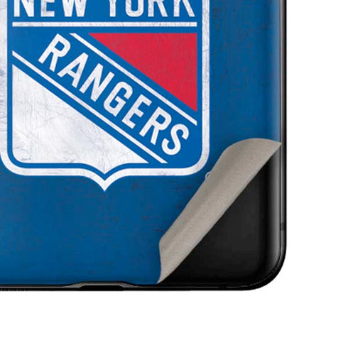 NHL New York Rangers Distressed Galaxy Z Flip Skin