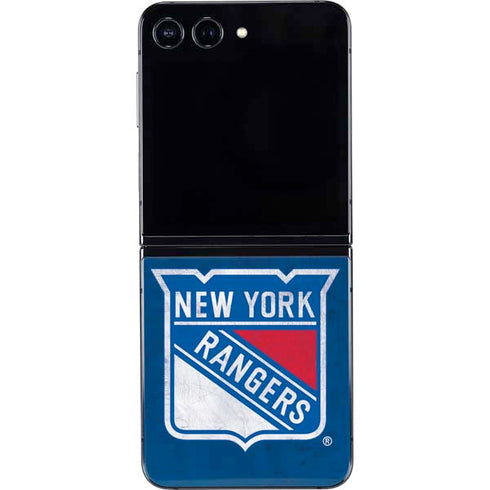 NHL New York Rangers Distressed Galaxy Z Flip5 5G Skin