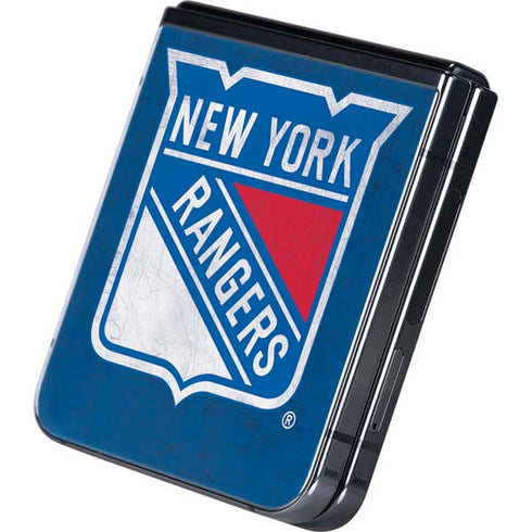 NHL New York Rangers Distressed Galaxy Z Flip5 5G Skin