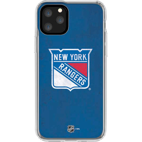 NHL New York Rangers Distressed iPhone 11 Pro Clear Case
