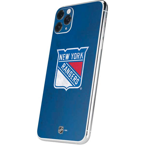 NHL New York Rangers Distressed iPhone 11 Pro Max Skin