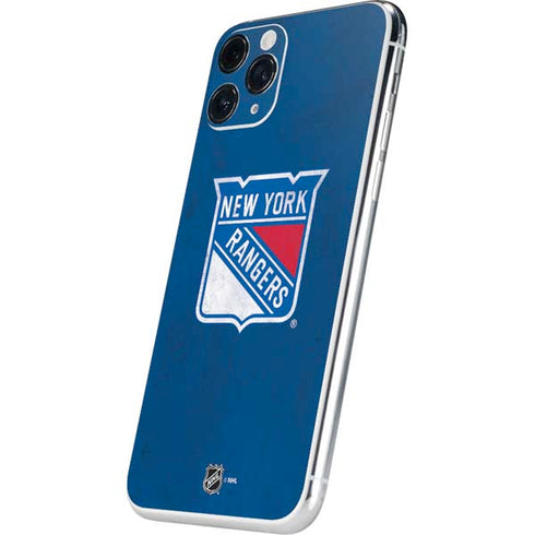 NHL New York Rangers Distressed iPhone 11 Pro Skin