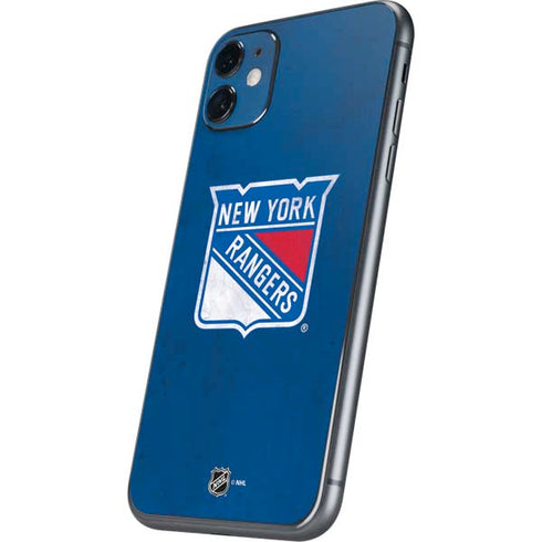 NHL New York Rangers Distressed iPhone 11 Skin