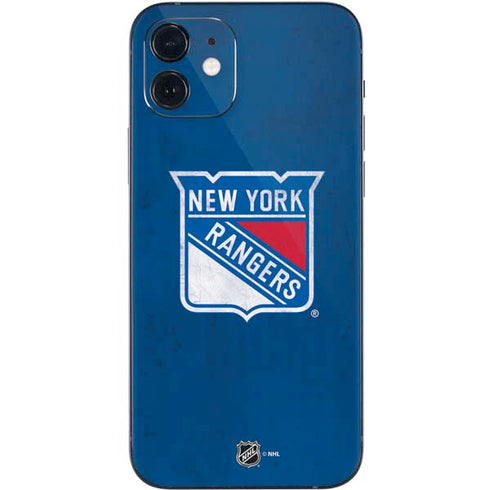 NHL New York Rangers Distressed iPhone 12 Mini Skin