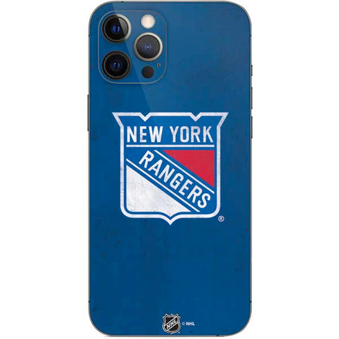 NHL New York Rangers Distressed iPhone 12 Pro Max Skin