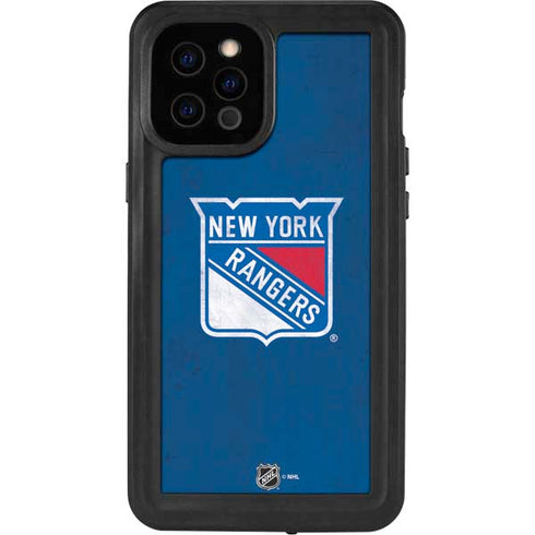 NHL New York Rangers Distressed iPhone 12 Pro Max Waterproof Case