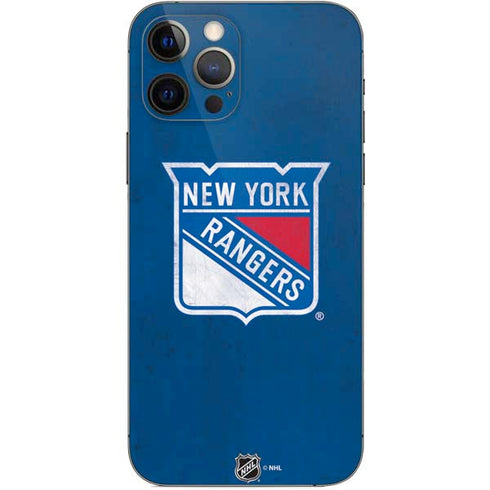 NHL New York Rangers Distressed iPhone 12 Pro Skin