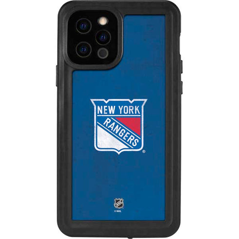NHL New York Rangers Distressed iPhone 12 Pro Waterproof Case