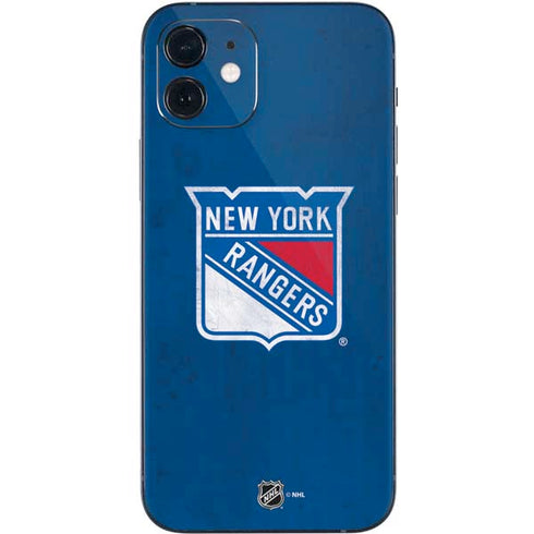 NHL New York Rangers Distressed iPhone 12 Skin
