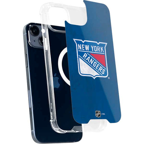 NHL New York Rangers Distressed iPhone 13 MagSafe Case