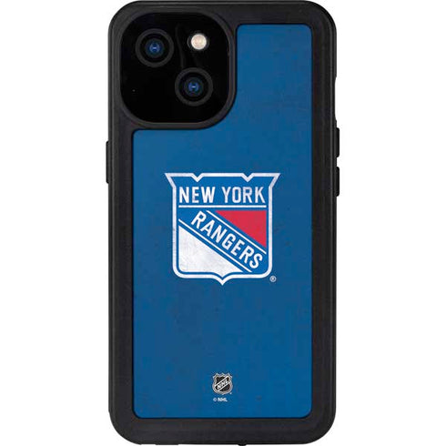 NHL New York Rangers Distressed iPhone 13 Mini Waterproof Case