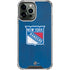 NHL New York Rangers Distressed iPhone 13 Pro Max Clear Case