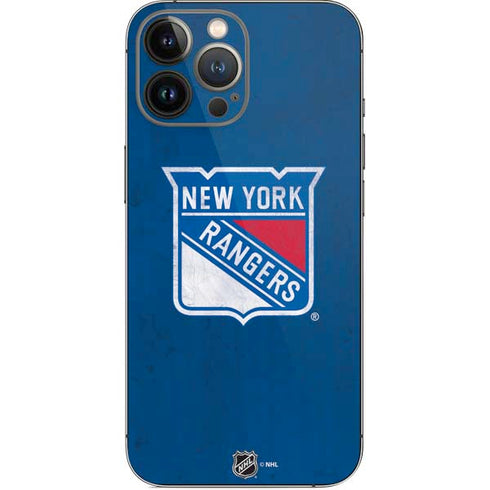 NHL New York Rangers Distressed iPhone 13 Pro Max Skin