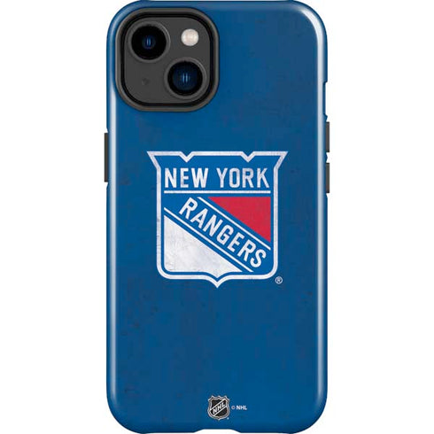 NHL New York Rangers Distressed iPhone 15 Plus Impact Case