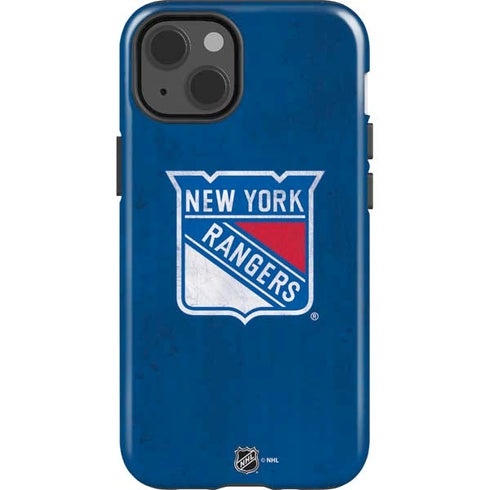 NHL New York Rangers Distressed iPhone 15 Impact Case