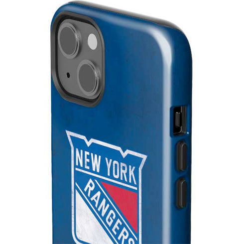 NHL New York Rangers Distressed iPhone 15 Impact Case